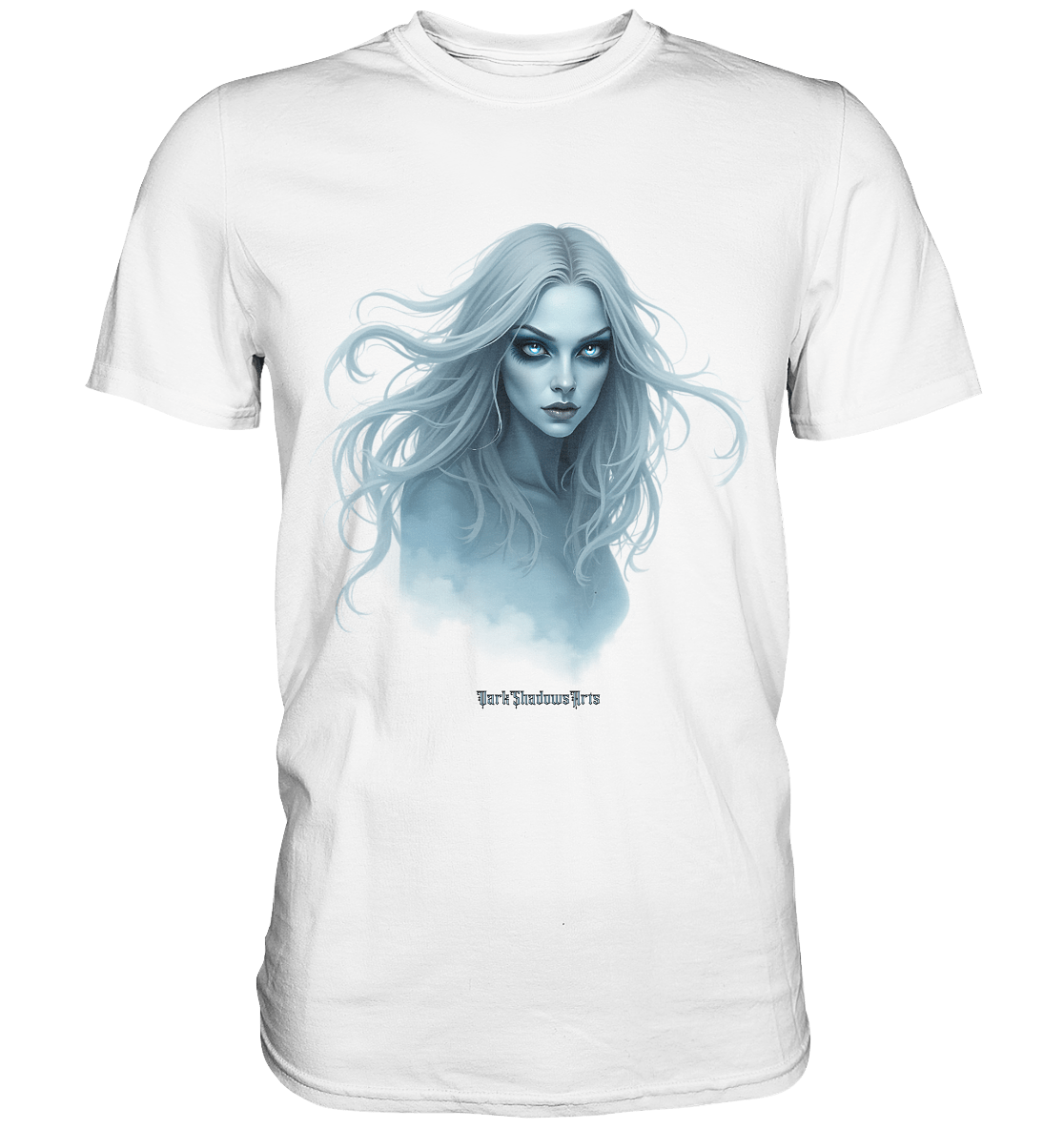 Ethereal Gaze - White - Haired Enigma - Premium Shirt | Unisex - Shirts | Dark Shadows Arts