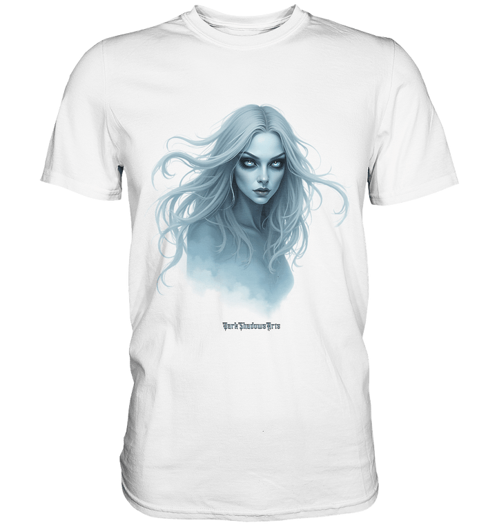 Ethereal Gaze - White - Haired Enigma - Premium Shirt | Unisex - Shirts | Dark Shadows Arts