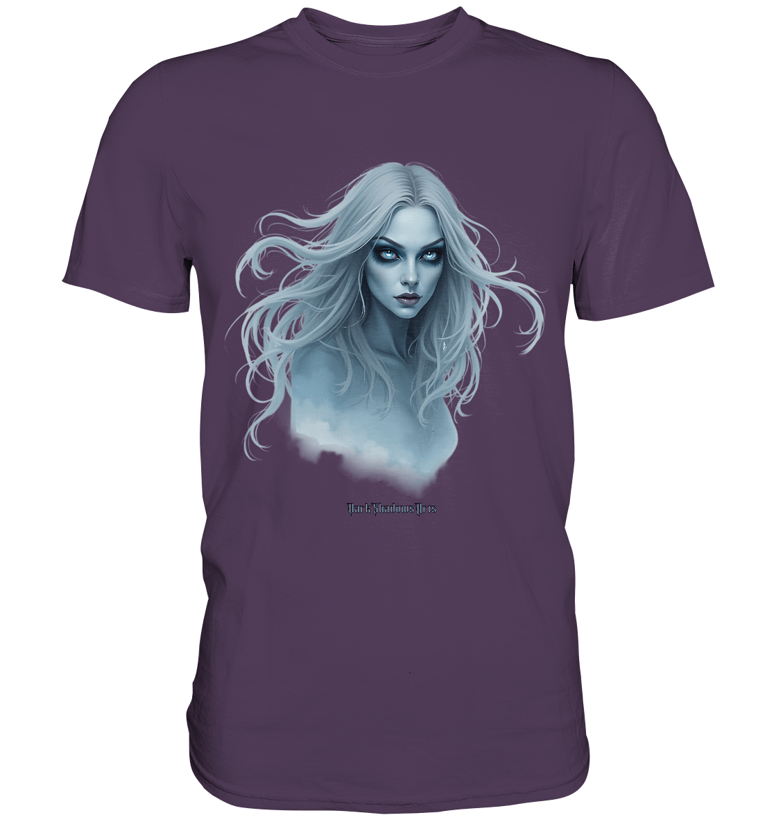 Ethereal Gaze - White - Haired Enigma - Premium Shirt | Unisex - Shirts | Dark Shadows Arts