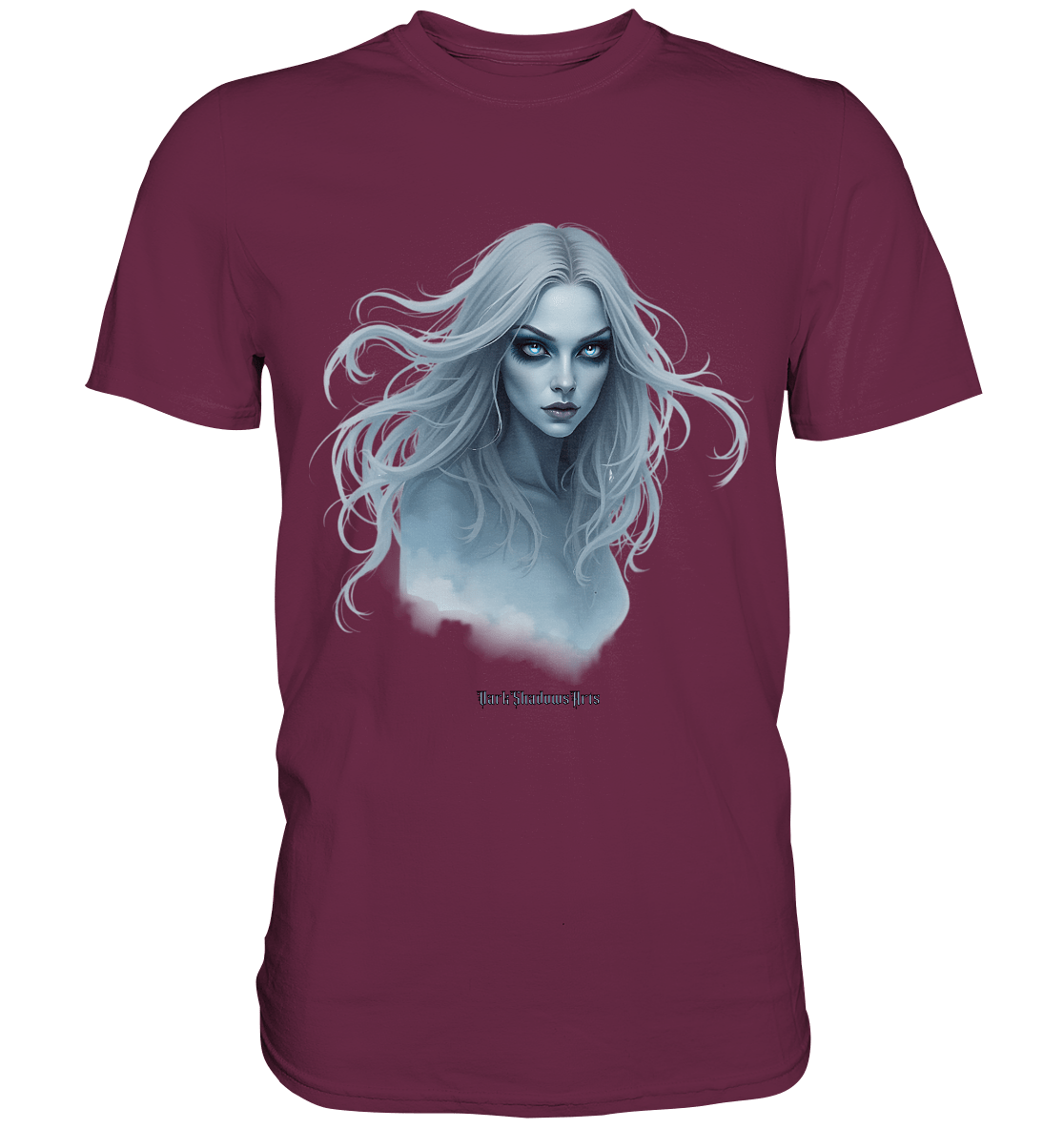 Ethereal Gaze - White - Haired Enigma - Premium Shirt | Unisex - Shirts | Dark Shadows Arts