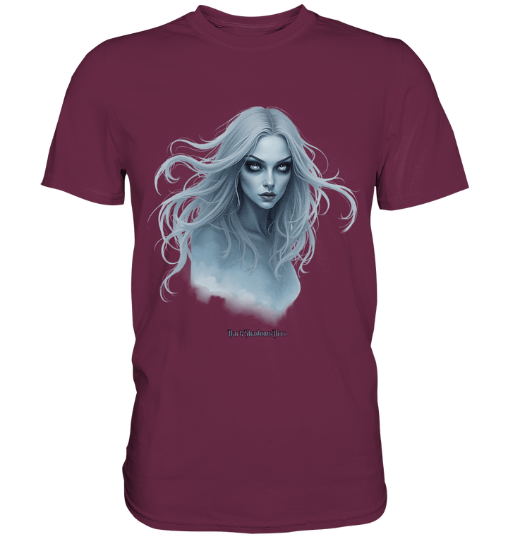 Ethereal Gaze - White - Haired Enigma - Premium Shirt | Unisex - Shirts | Dark Shadows Arts