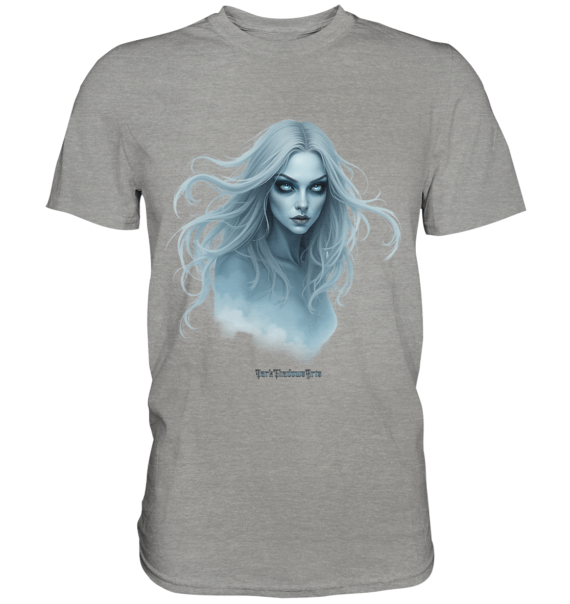Ethereal Gaze - White - Haired Enigma - Premium Shirt | Unisex - Shirts | Dark Shadows Arts