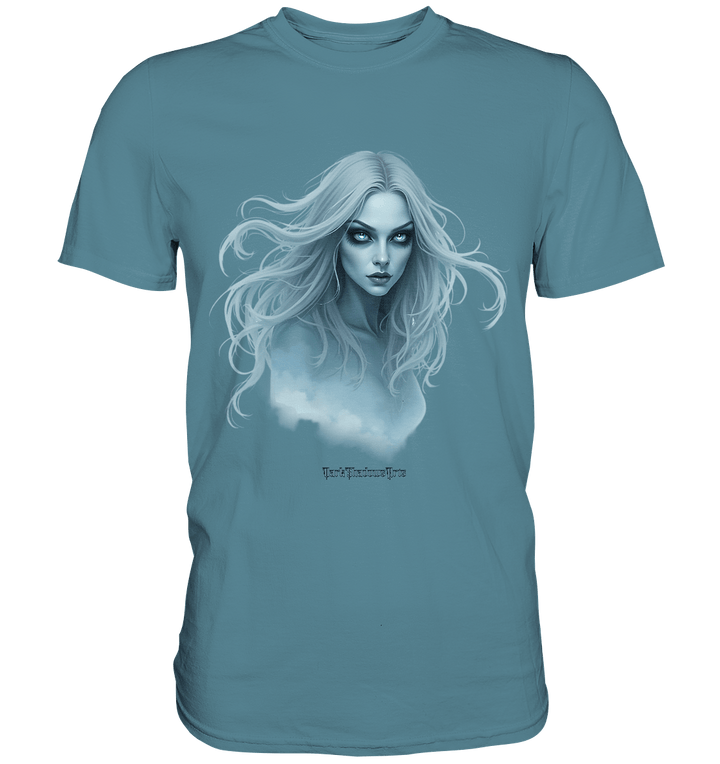 Ethereal Gaze - White - Haired Enigma - Premium Shirt | Unisex - Shirts | Dark Shadows Arts