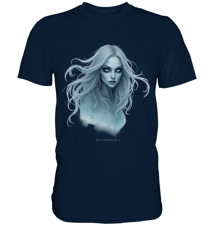 Ethereal Gaze - White - Haired Enigma - Premium Shirt | Unisex - Shirts | Dark Shadows Arts
