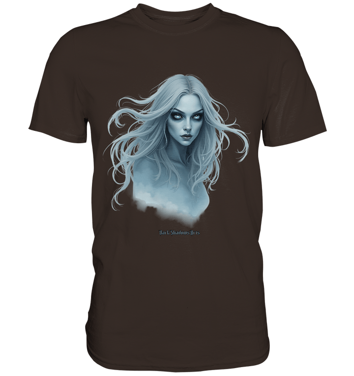 Ethereal Gaze - White - Haired Enigma - Premium Shirt | Unisex - Shirts | Dark Shadows Arts