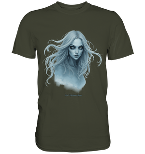Ethereal Gaze - White - Haired Enigma - Premium Shirt | Unisex - Shirts | Dark Shadows Arts