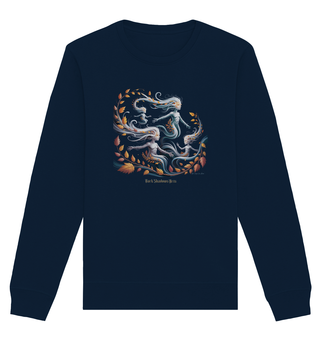 Ethereal Wind Spirits – Flüsternde Schatten & Naturmagie - Organic Basic Unisex Sweatshirt | Sweatshirts | Dark Shadows Arts
