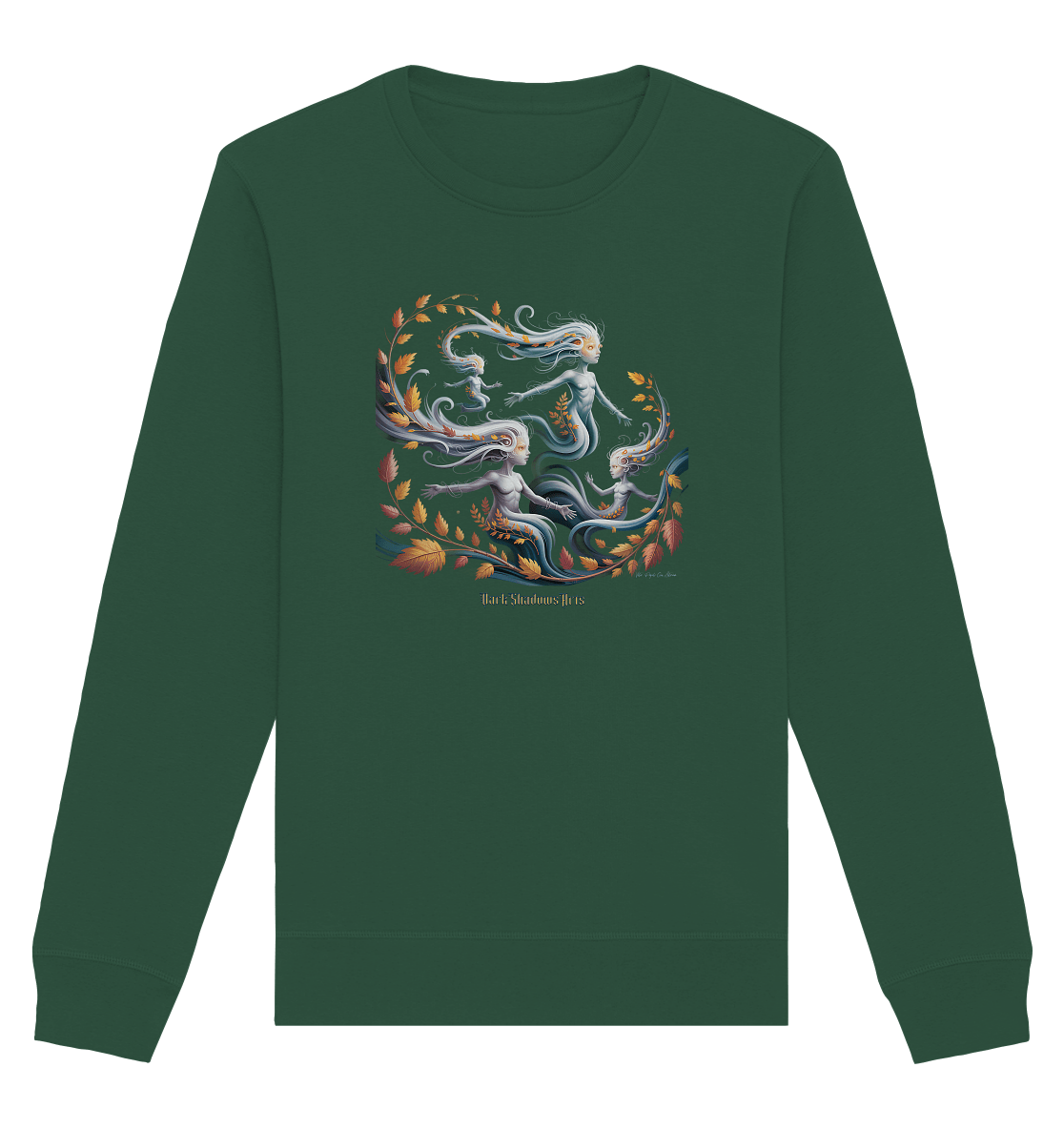 Ethereal Wind Spirits – Flüsternde Schatten & Naturmagie - Organic Basic Unisex Sweatshirt | Sweatshirts | Dark Shadows Arts