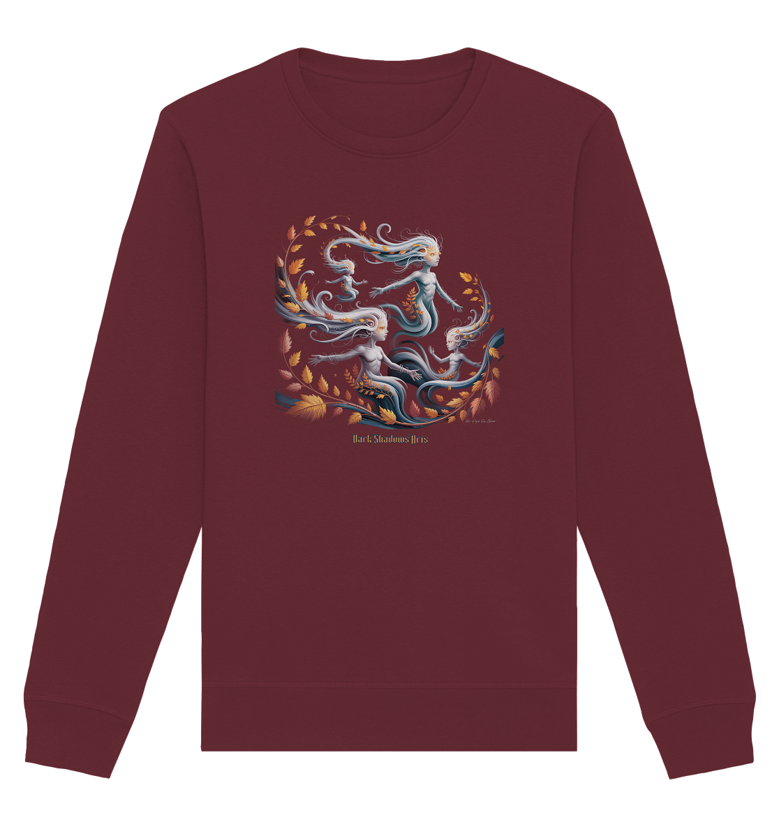 Ethereal Wind Spirits – Flüsternde Schatten & Naturmagie - Organic Basic Unisex Sweatshirt | Sweatshirts | Dark Shadows Arts