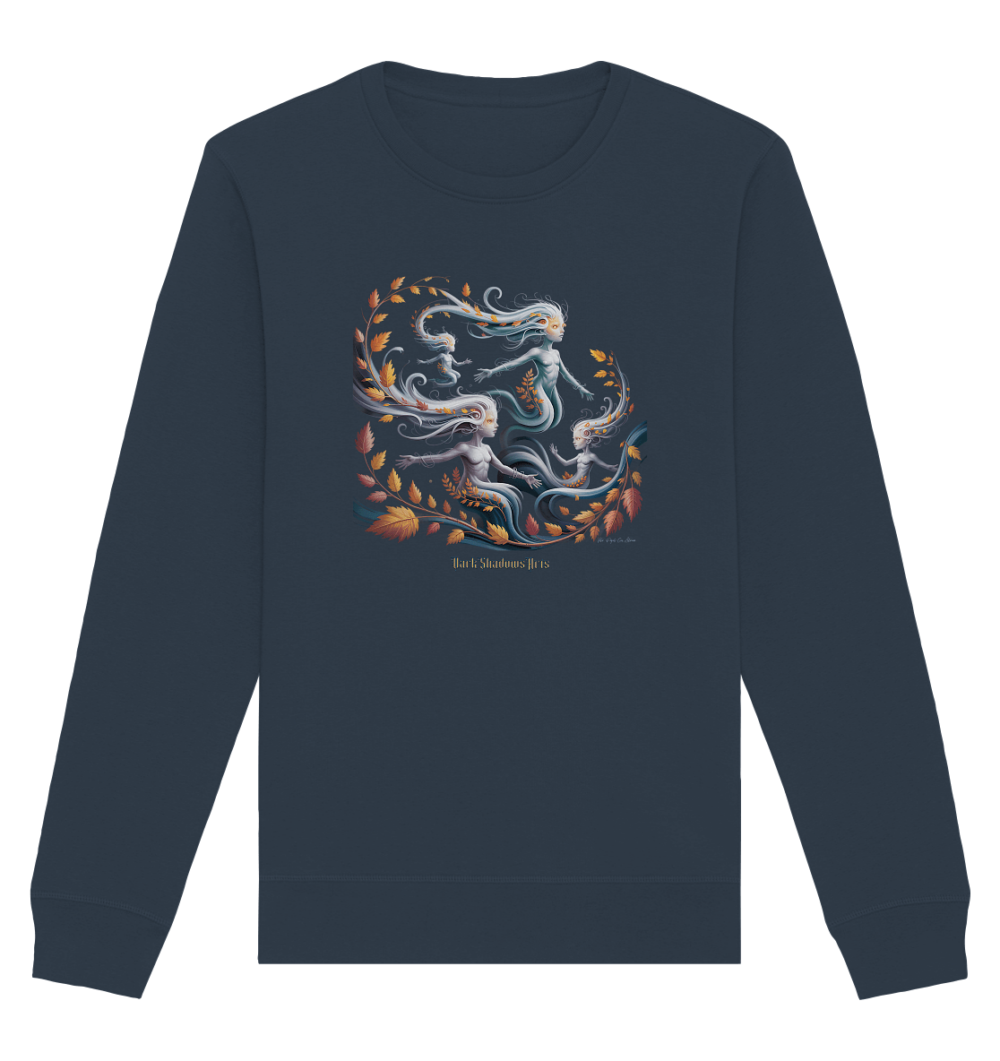 Ethereal Wind Spirits – Flüsternde Schatten & Naturmagie - Organic Basic Unisex Sweatshirt | Sweatshirts | Dark Shadows Arts