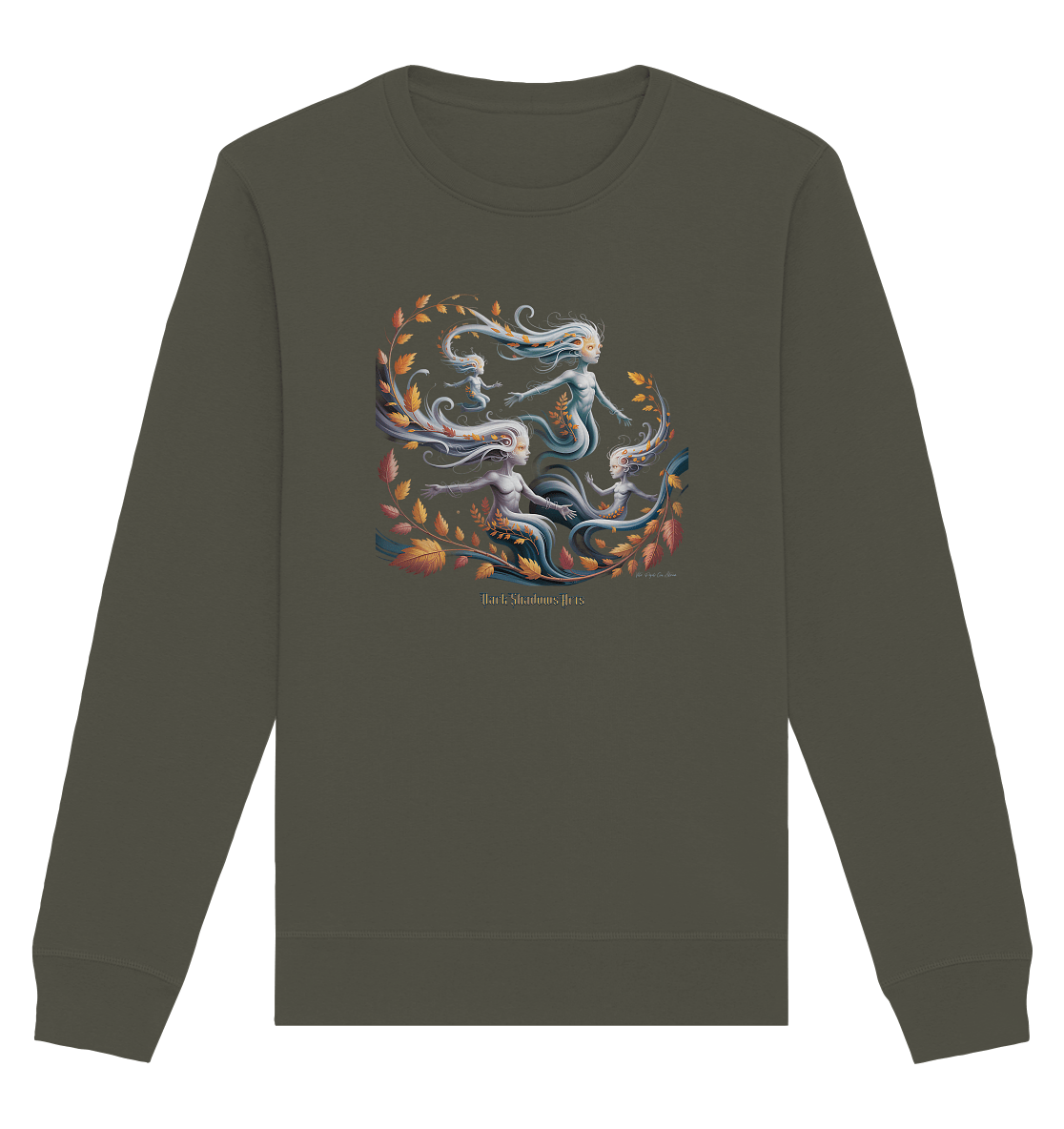 Ethereal Wind Spirits – Flüsternde Schatten & Naturmagie - Organic Basic Unisex Sweatshirt | Sweatshirts | Dark Shadows Arts
