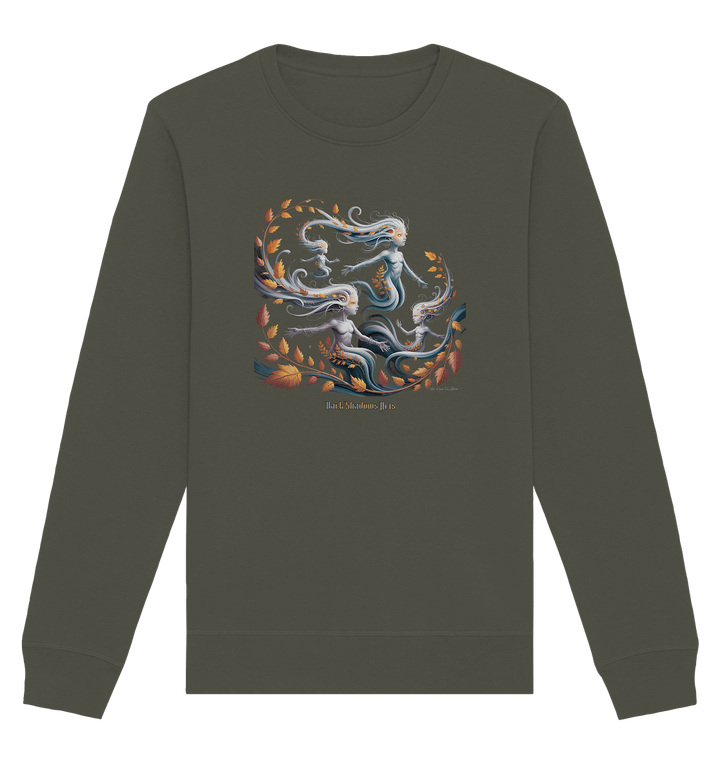 Ethereal Wind Spirits – Flüsternde Schatten & Naturmagie - Organic Basic Unisex Sweatshirt | Sweatshirts | Dark Shadows Arts