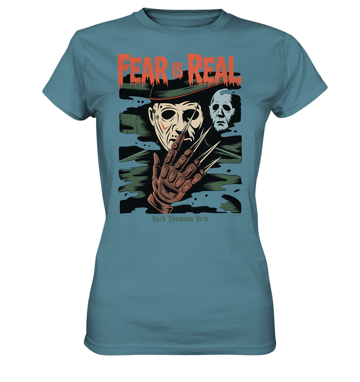Fear Is Real – Horrorikonen im Schattenstil - DSA - Ladies Premium Shirt | Lady - Shirts | Dark Shadows Arts