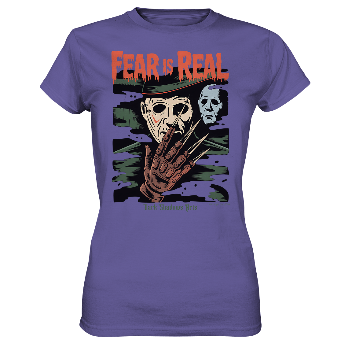 Fear Is Real – Horrorikonen im Schattenstil - DSA - Ladies Premium Shirt | Lady - Shirts | Dark Shadows Arts