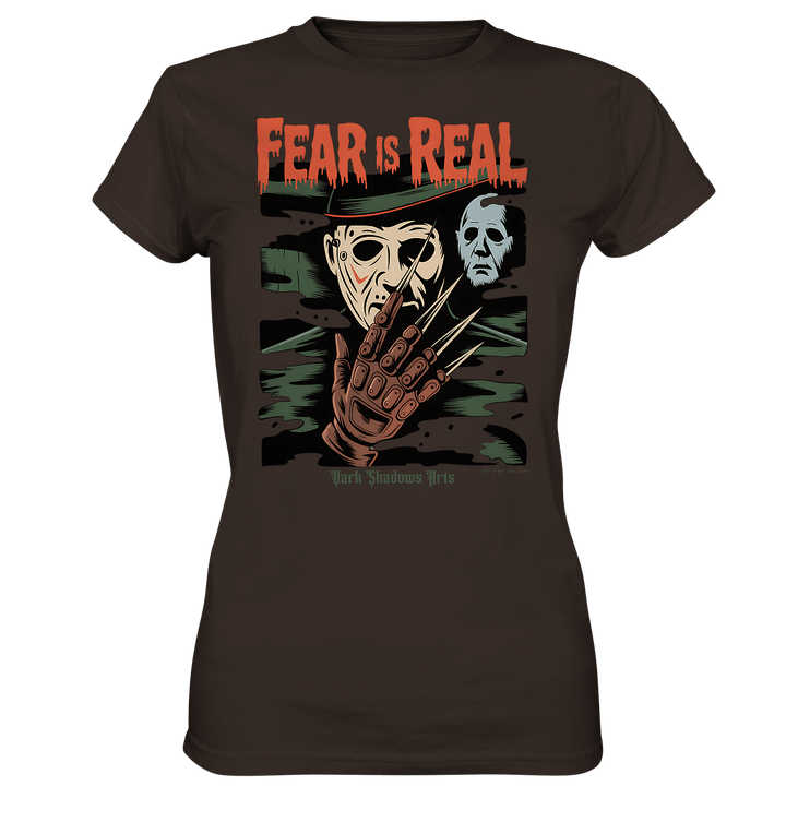 Fear Is Real – Horrorikonen im Schattenstil - DSA - Ladies Premium Shirt | Lady - Shirts | Dark Shadows Arts