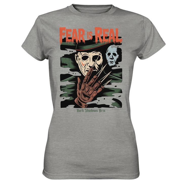 Fear Is Real – Horrorikonen im Schattenstil - DSA - Ladies Premium Shirt | Lady - Shirts | Dark Shadows Arts