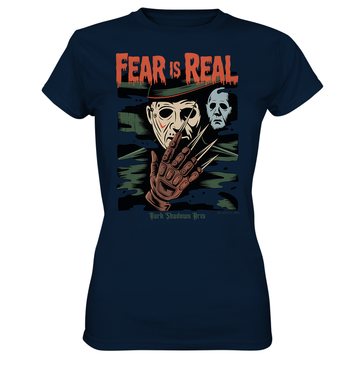 Fear Is Real – Horrorikonen im Schattenstil - DSA - Ladies Premium Shirt | Lady - Shirts | Dark Shadows Arts