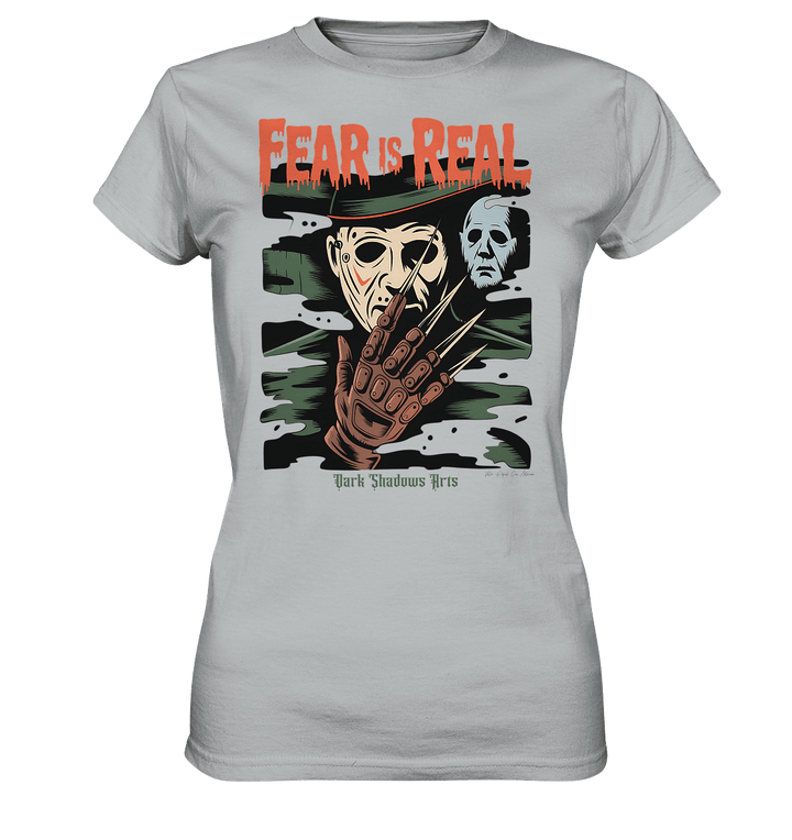 Fear Is Real – Horrorikonen im Schattenstil - DSA - Ladies Premium Shirt | Lady - Shirts | Dark Shadows Arts
