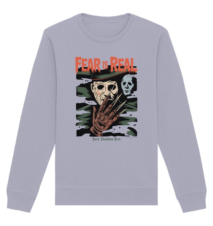 Fear Is Real – Horrorikonen im Schattenstil - DSA - Organic Basic Unisex Sweatshirt | Sweatshirts | Dark Shadows Arts