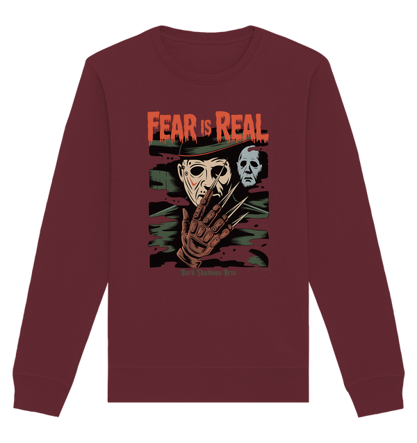 Fear Is Real – Horrorikonen im Schattenstil - DSA - Organic Basic Unisex Sweatshirt | Sweatshirts | Dark Shadows Arts