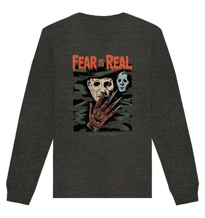 Fear Is Real – Horrorikonen im Schattenstil - DSA - Organic Basic Unisex Sweatshirt | Sweatshirts | Dark Shadows Arts
