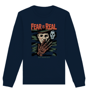 Fear Is Real – Horrorikonen im Schattenstil - DSA - Organic Basic Unisex Sweatshirt | Sweatshirts | Dark Shadows Arts