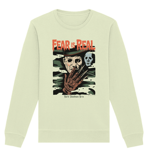 Fear Is Real – Horrorikonen im Schattenstil - DSA - Organic Basic Unisex Sweatshirt | Sweatshirts | Dark Shadows Arts