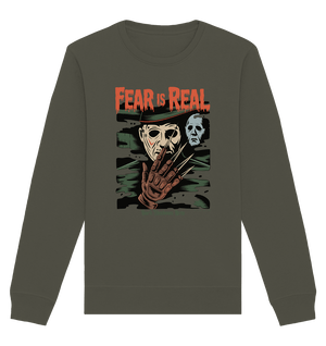 Fear Is Real – Horrorikonen im Schattenstil - DSA - Organic Basic Unisex Sweatshirt | Sweatshirts | Dark Shadows Arts