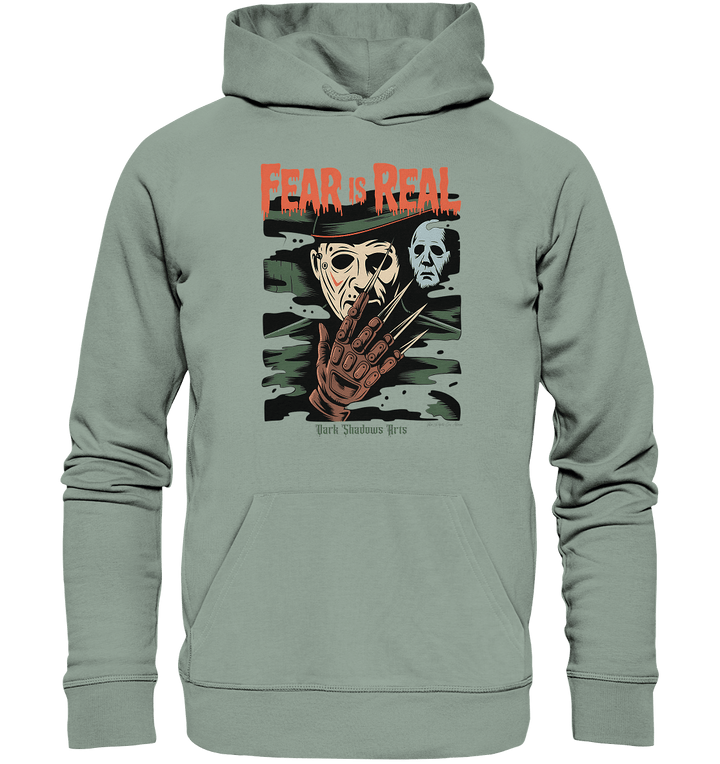 Fear Is Real – Horrorikonen im Schattenstil - DSA - Organic Hoodie | Hoodies | Dark Shadows Arts