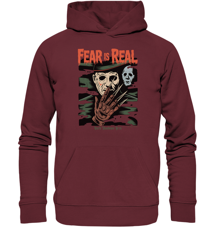 Fear Is Real – Horrorikonen im Schattenstil - DSA - Organic Hoodie | Hoodies | Dark Shadows Arts