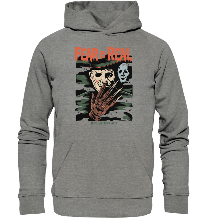 Fear Is Real – Horrorikonen im Schattenstil - DSA - Organic Hoodie | Hoodies | Dark Shadows Arts