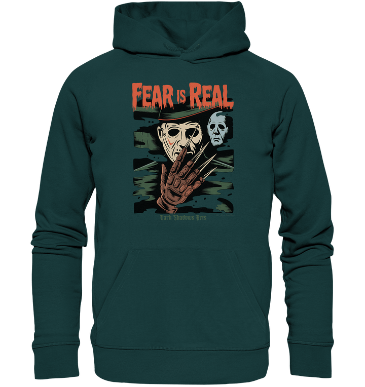Fear Is Real – Horrorikonen im Schattenstil - DSA - Organic Hoodie | Hoodies | Dark Shadows Arts