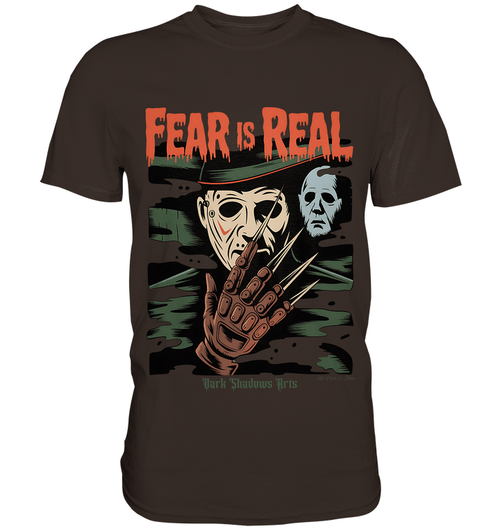 Fear Is Real – Horrorikonen im Schattenstil - DSA - Premium Shirt | Unisex - Shirts | Dark Shadows Arts