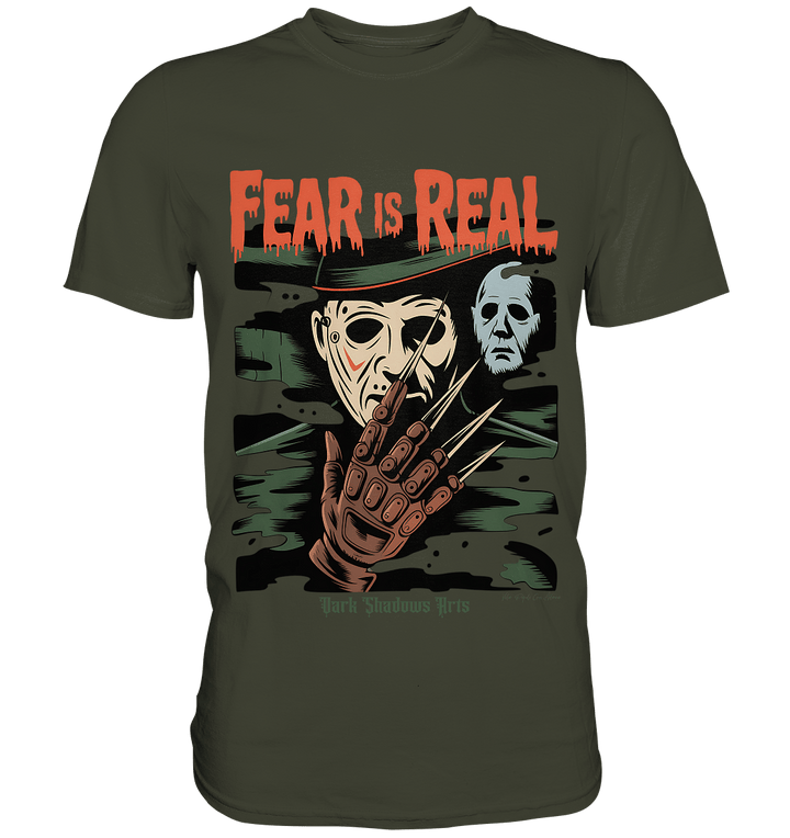 Fear Is Real – Horrorikonen im Schattenstil - DSA - Premium Shirt | Unisex - Shirts | Dark Shadows Arts