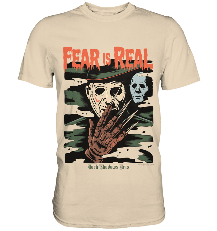 Fear Is Real – Horrorikonen im Schattenstil - DSA - Premium Shirt | Unisex - Shirts | Dark Shadows Arts