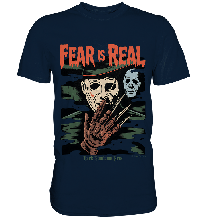 Fear Is Real – Horrorikonen im Schattenstil - DSA - Premium Shirt | Unisex - Shirts | Dark Shadows Arts