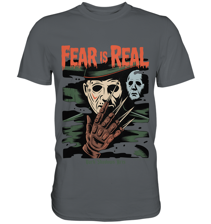 Fear Is Real – Horrorikonen im Schattenstil - DSA - Premium Shirt | Unisex - Shirts | Dark Shadows Arts