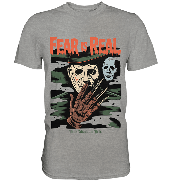 Fear Is Real – Horrorikonen im Schattenstil - DSA - Premium Shirt | Unisex - Shirts | Dark Shadows Arts