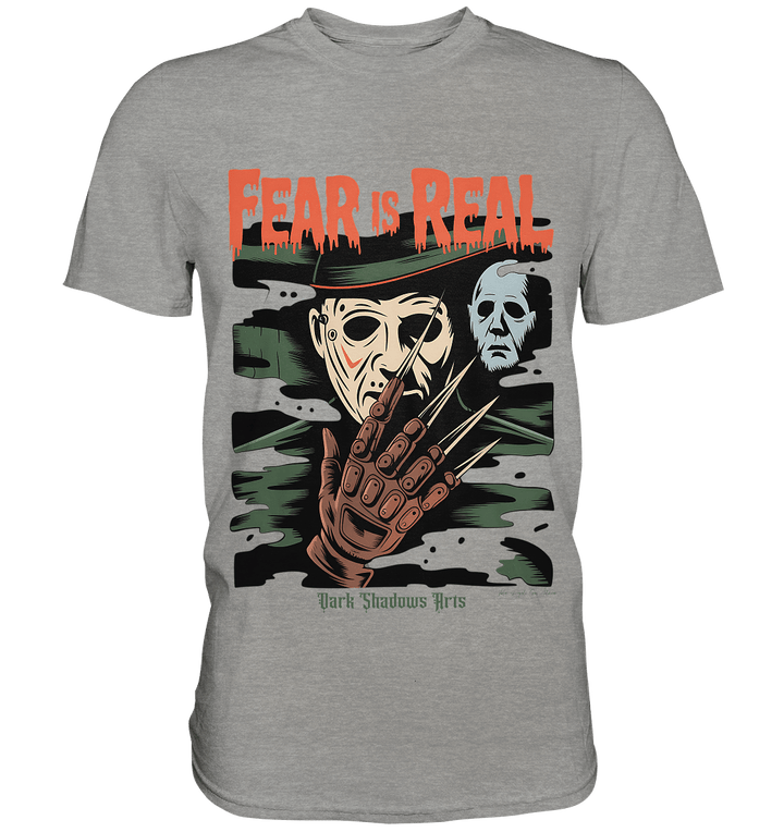 Fear Is Real – Horrorikonen im Schattenstil - DSA - Premium Shirt | Unisex - Shirts | Dark Shadows Arts