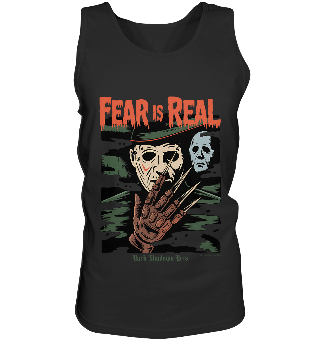 Fear Is Real – Horrorikonen im Schattenstil - DSA - Relaxed Tank Top | Tank - Tops | Dark Shadows Arts
