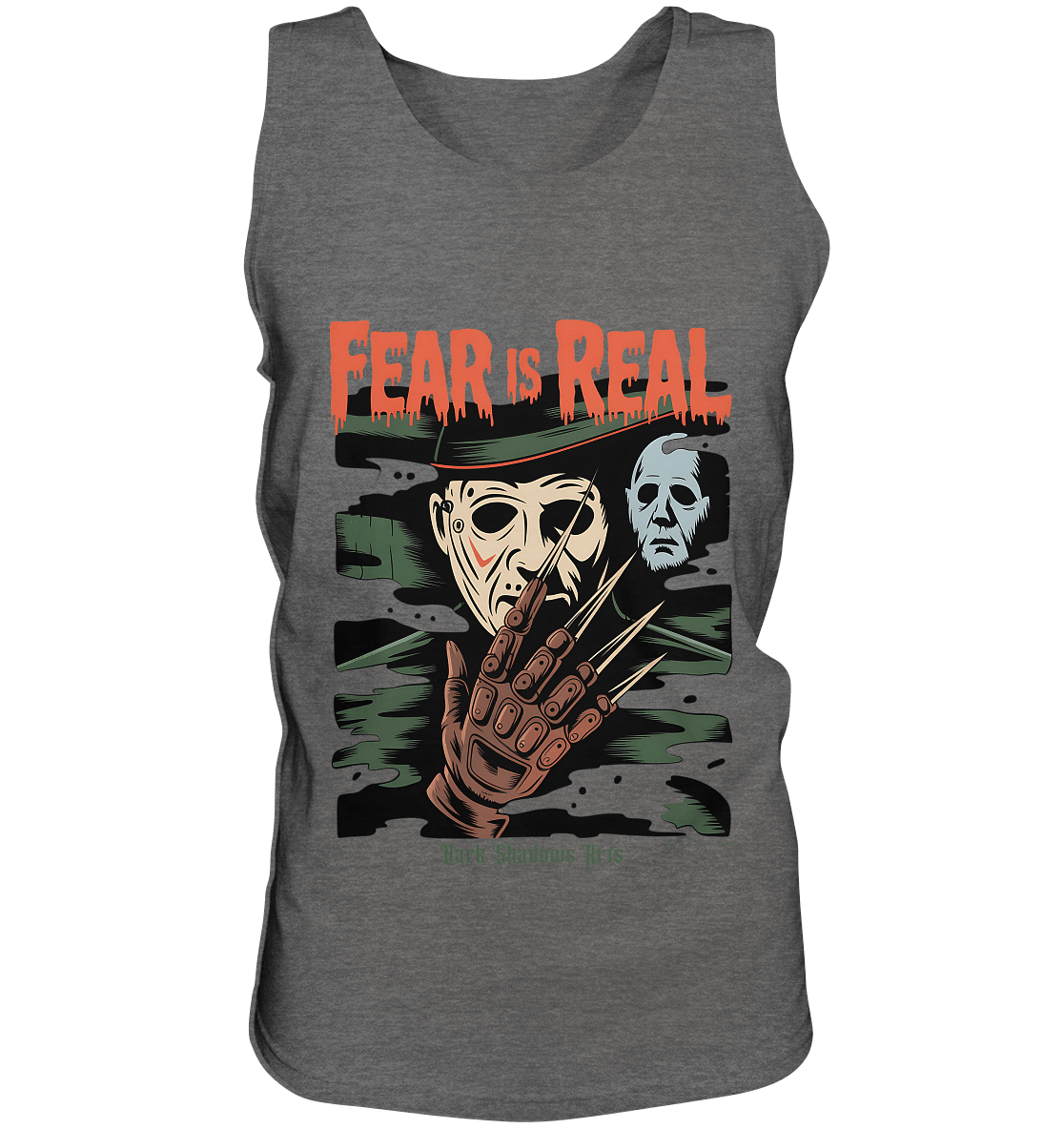 Fear Is Real – Horrorikonen im Schattenstil - DSA - Relaxed Tank Top | Tank - Tops | Dark Shadows Arts