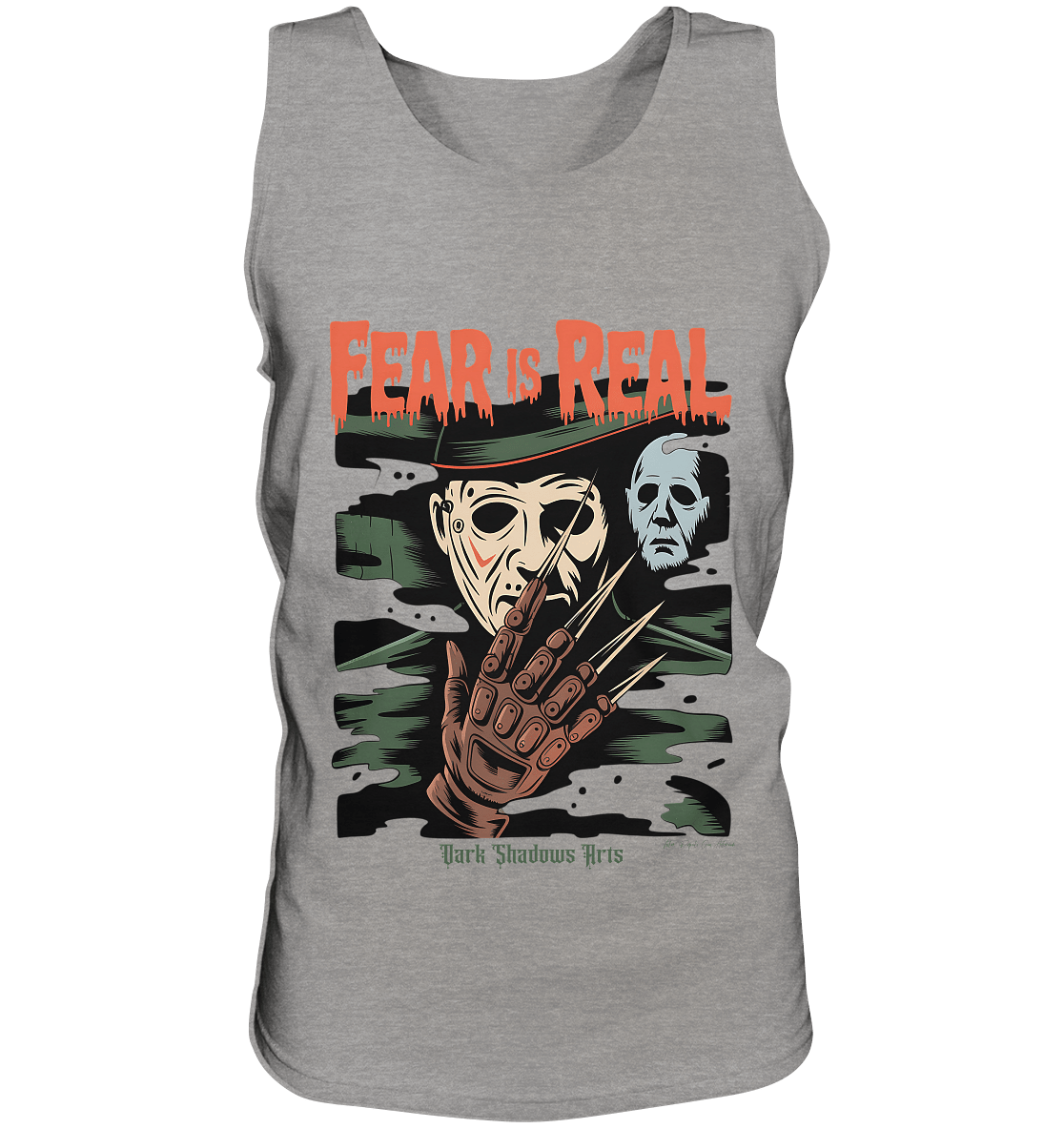 Fear Is Real – Horrorikonen im Schattenstil - DSA - Relaxed Tank Top | Tank - Tops | Dark Shadows Arts