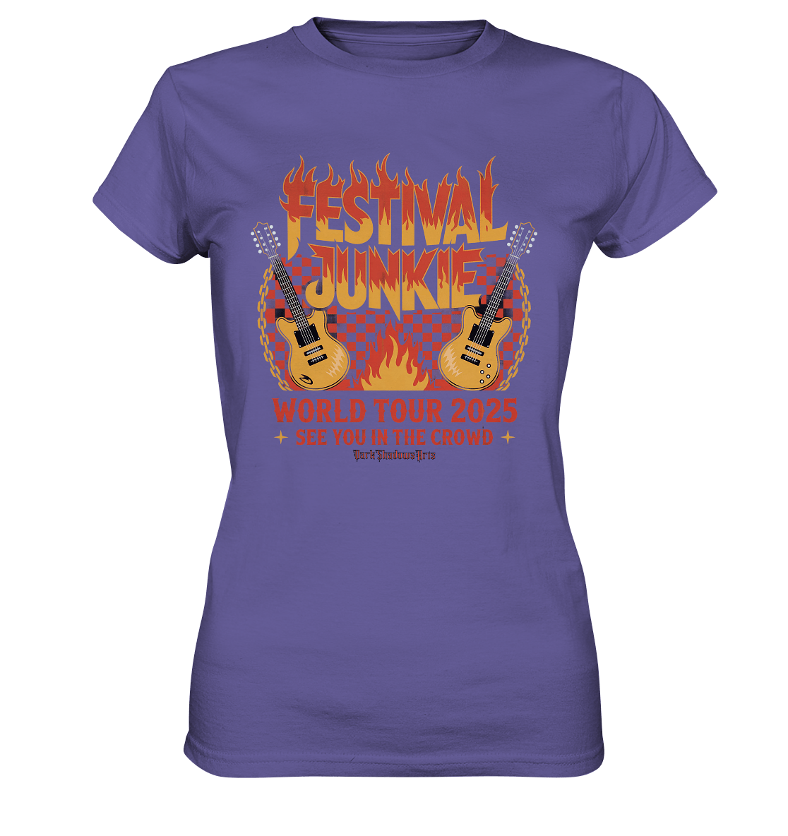 festival junkie - world tour 2025 - rock music passion - Ladies Premium Shirt | Lady - Shirts | Dark Shadows Arts