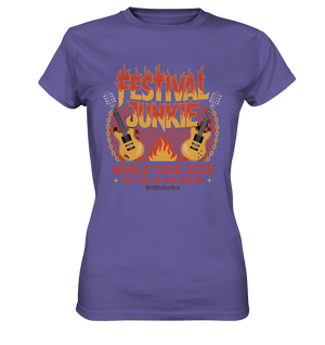festival junkie - world tour 2025 - rock music passion - Ladies Premium Shirt | Lady - Shirts | Dark Shadows Arts