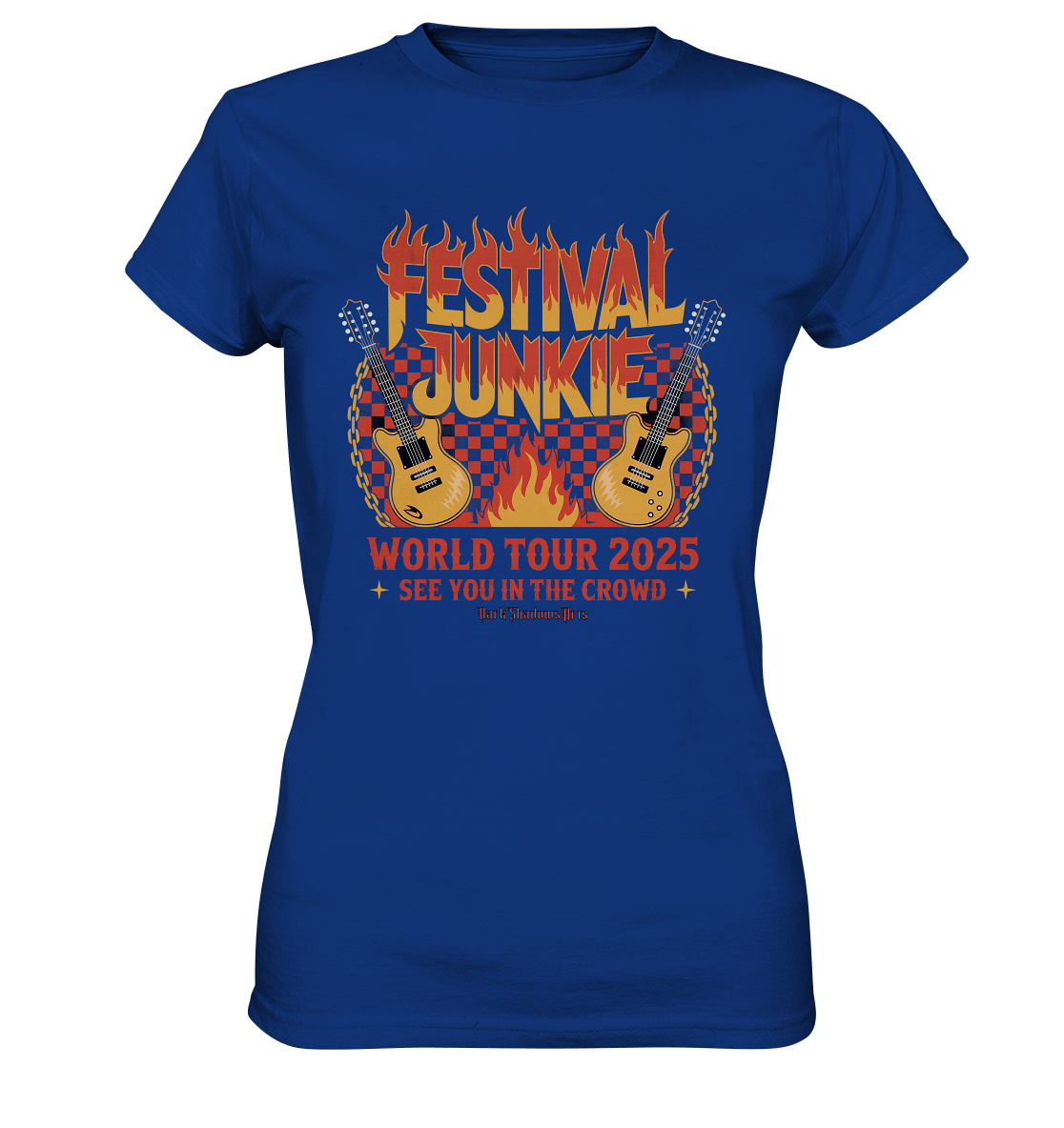 festival junkie - world tour 2025 - rock music passion - Ladies Premium Shirt | Lady - Shirts | Dark Shadows Arts