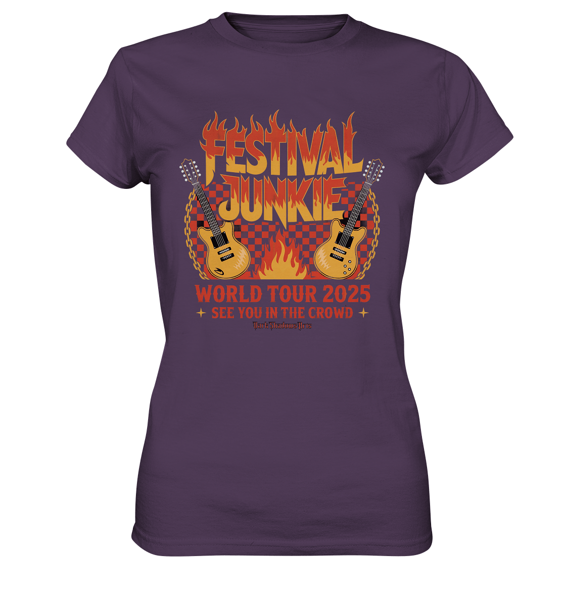 festival junkie - world tour 2025 - rock music passion - Ladies Premium Shirt | Lady - Shirts | Dark Shadows Arts