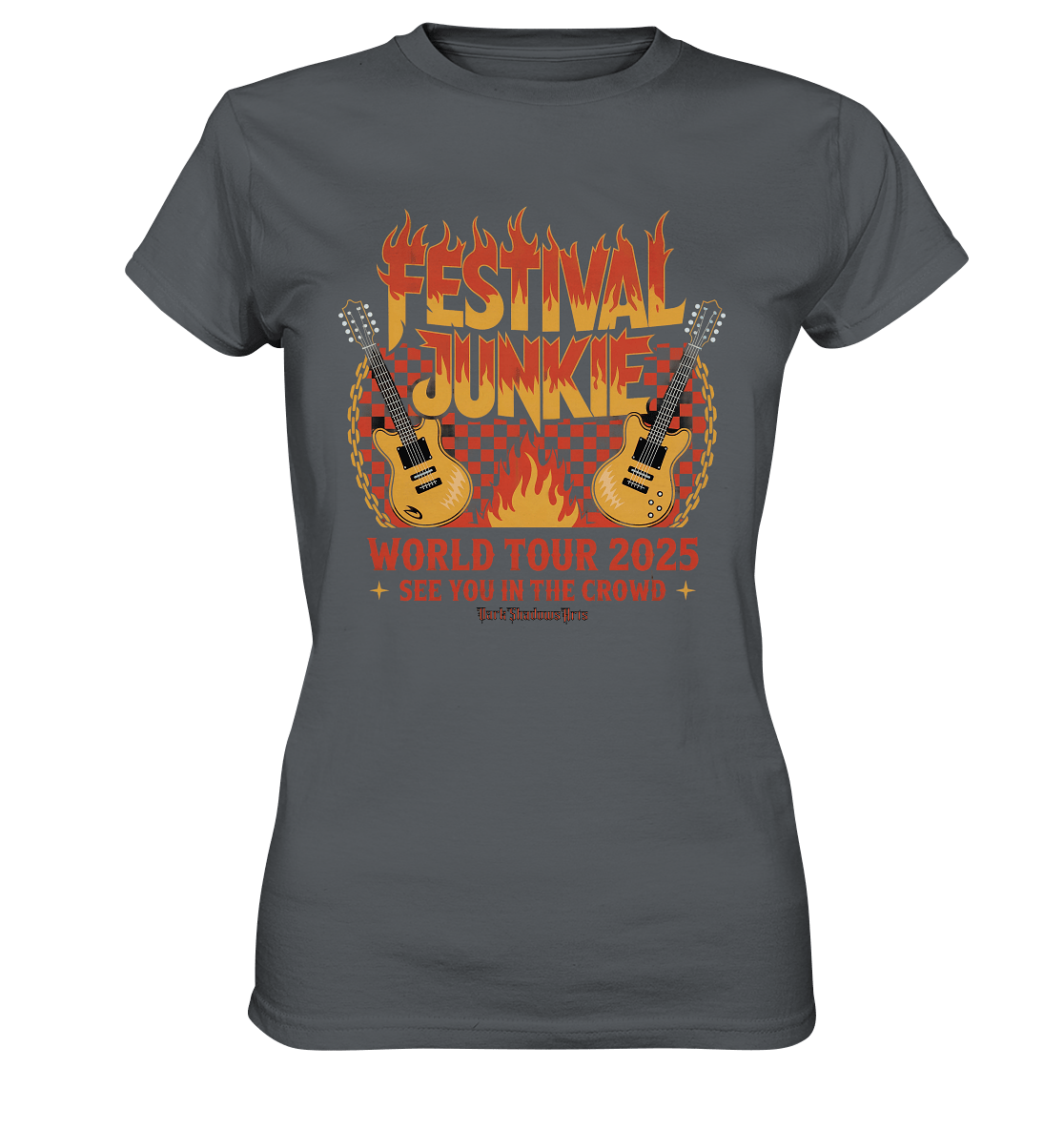 festival junkie - world tour 2025 - rock music passion - Ladies Premium Shirt | Lady - Shirts | Dark Shadows Arts