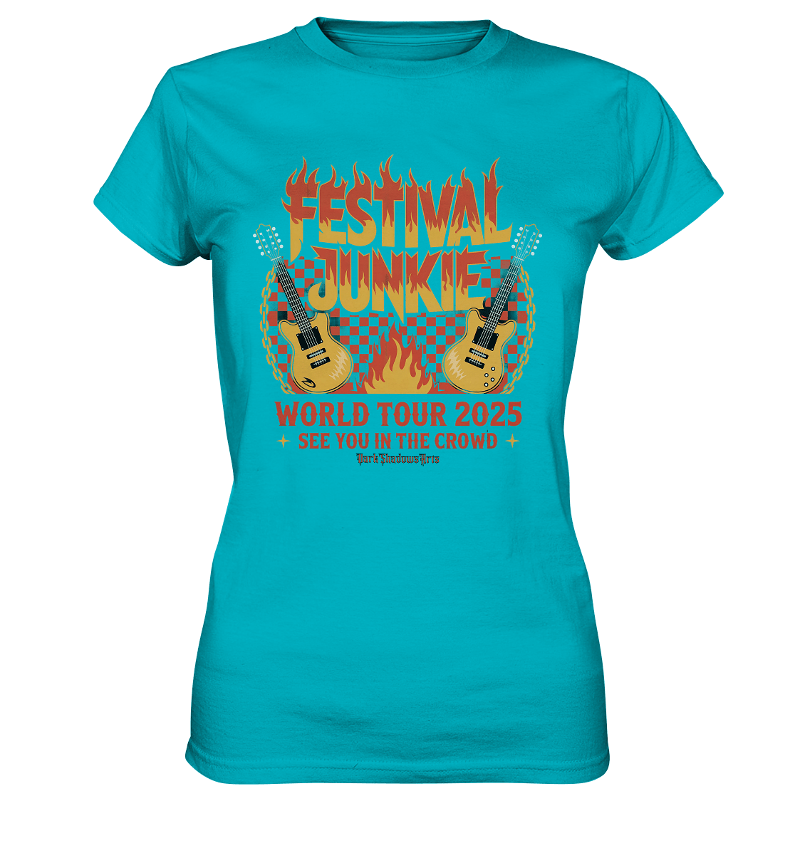 festival junkie - world tour 2025 - rock music passion - Ladies Premium Shirt | Lady - Shirts | Dark Shadows Arts