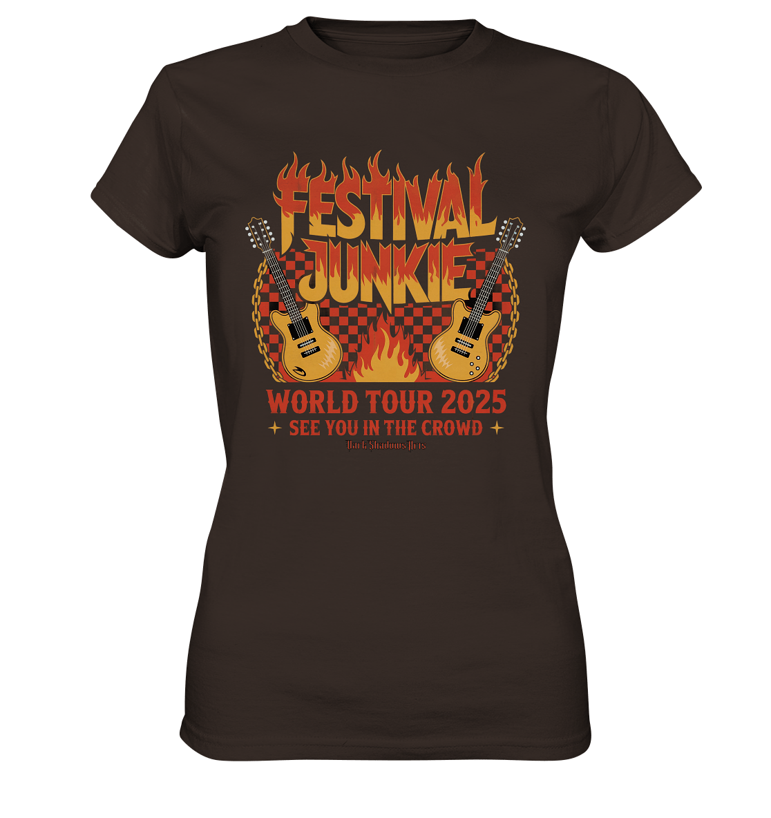 festival junkie - world tour 2025 - rock music passion - Ladies Premium Shirt | Lady - Shirts | Dark Shadows Arts