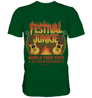 festival junkie - world tour 2025 - rock music passion - Premium Shirt | Unisex - Shirts | Dark Shadows Arts